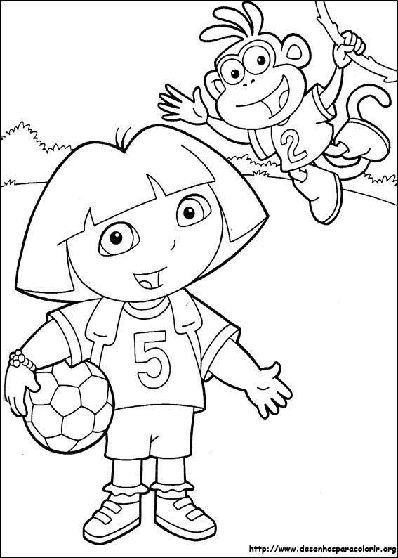 Desenho de Dora Aventureira médica para colorir - Tudodesenhos