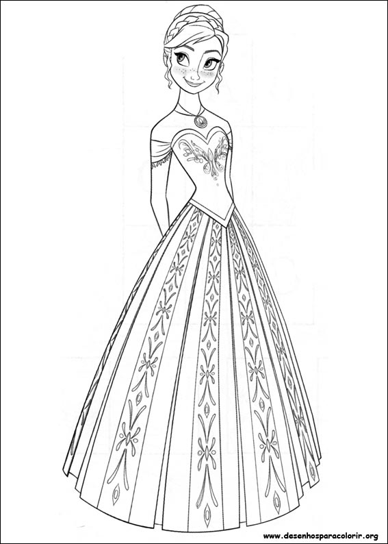 Desenhos de Princesa Elsa para Colorir e Imprimir 