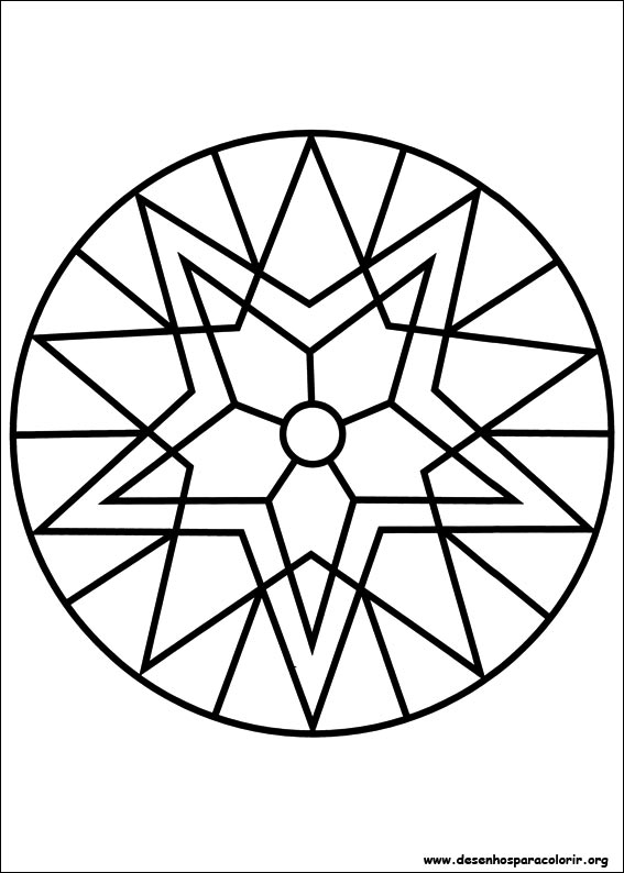 Desenho de Mandala planetária para Colorir - Colorir.com