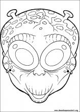 Desenho de Máscara do Halloween para colorir - Tudodesenhos
