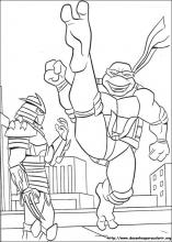 Páginas para colorir de ataque de tartarugas ninja - páginas para colorir  gratuitas para impressão