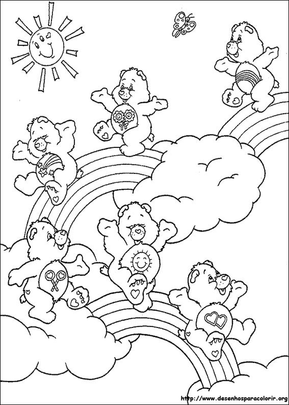care bear rainbow coloring pages - photo #26